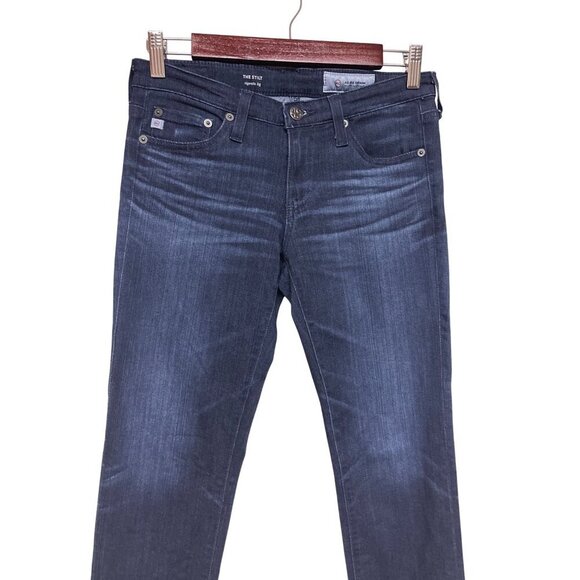 AG Adriano Goldschmied The Stilt Cigarette Leg Denim Blue Jeans Women's 26 26R - Picture 4 of 12